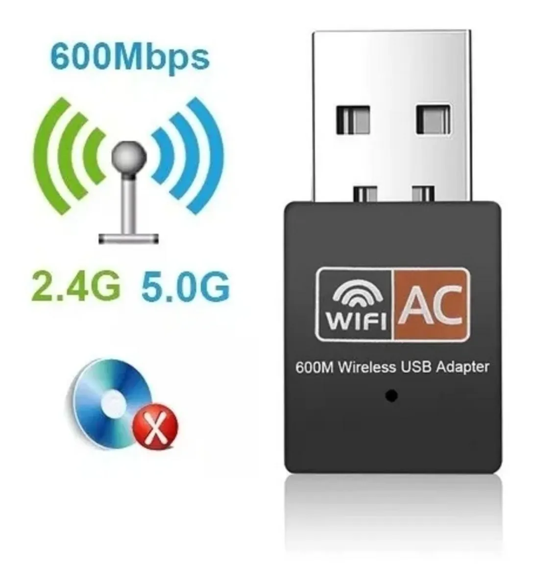 wifi ac 600mbps adapter dual band2